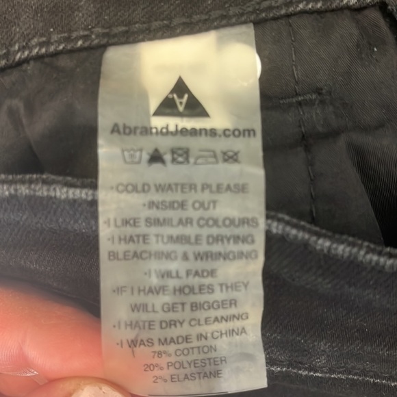 Abrand jeans black distressed denim skirt - Picture 4 of 4